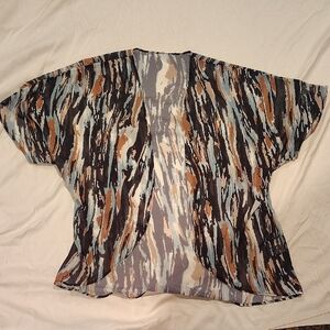 Abstract Patterned Kimono Cardigan